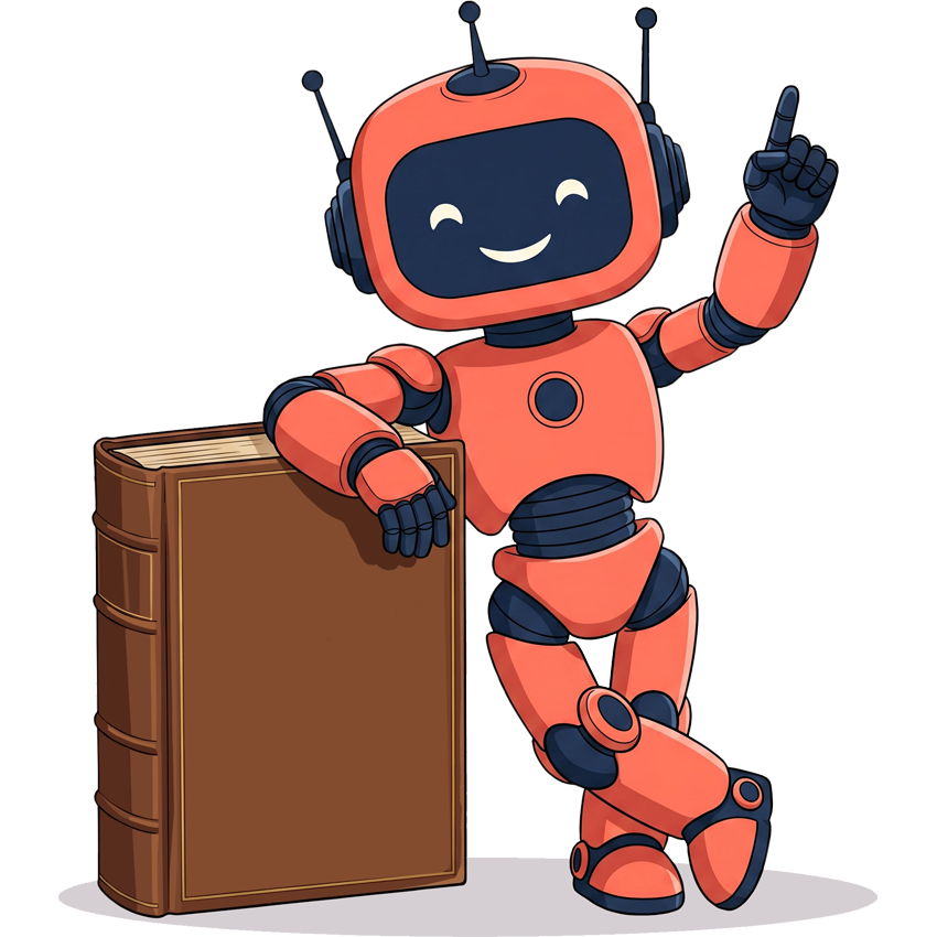 Robot with a book
