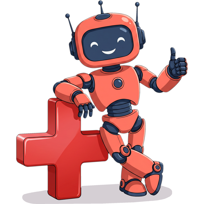 Robot with plus